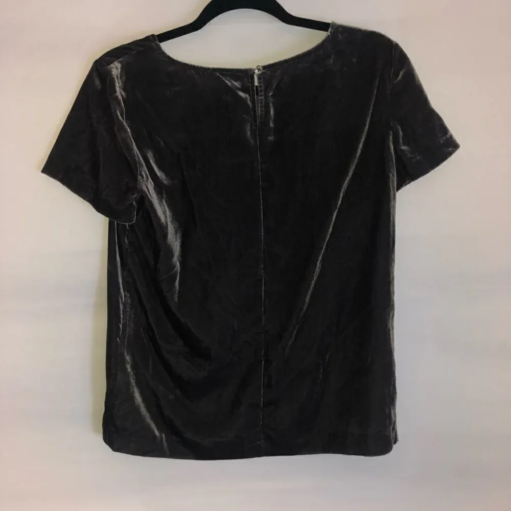 J. Crew Grey Velvet Top
